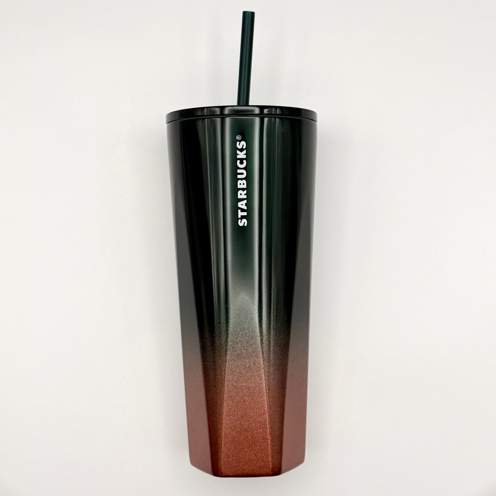 Starbucks‎ 24oz Hexagon Ombre Stainless Tumbler NWT (Black→Copper)
